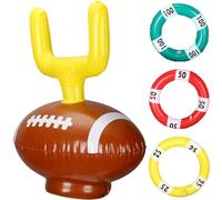 ZCYSRLQIN 1 set of inflatable soccer shooting rings, shooting ring set, includes 1 shooting hat, 3 pieces ring for family football party games