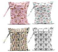 zcyxuuw 4Pcs Waterproof Wet Bag for Swimsuit, Travel Beach Wet Dry Bag, Hidden Zipper Reusable Western Cowgirl Decor, for Travel Beach Wet Swimsuits Toiletries Diapers Laundry Bag