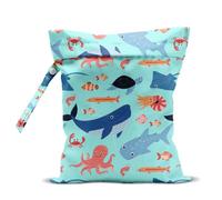 zcyxuuw Wet Bag for Swimsuit, Beach Travel EssentialsMarine Animals Pattern Wet Dry Bag, for Sunscreen Toiletry Dirty Clothes Yoga Gym Diaper, Friends Summer Beach Vacation Essentials Gifts