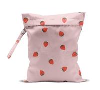 zcyxuuw Wet Bag, Wet Dry Bag, Waterproof Swim Bags, Machine Washable Reusable Bags for Beach, Pool, Diapers, and Dirty Yoga Gym Clothes(Pink Little Strawberry Print Pattern