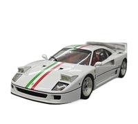 ZCYYUE Scale Models 1:18 Scale For Ferrari F40 King Of Horse White Stripes Replica Alloy Car Model Collection Coupe Simulation