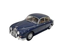 ZCYYUE Scale Models 1/24 For JAGUAR MARK 2 Blue Classic Car Die-cast Alloy Vehicle Replica Static Model Collection Toy Coupe Simulation