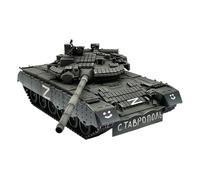 ZCYYUE Scale Models 1/72 Scale For Russian T80 T-80BV Main Battle Tank Smiley Face Painted Finished Model Collection Ornaments Diecast Tanks