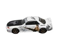 ZCYYUE Scale Models Alloy 1:64 sports car model Bruce Lee Skyline 3rd generation R32 suitable for Nissan GTR Coupe Simulation