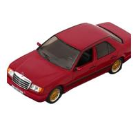 ZCYYUE Scale Models IXO For Mercedes-Benz Red Classic Car Tiger Head 1/43 W124 E-class E300 1984 Die-cast Vehicle Model Collection Coupe Simulation