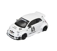 ZCYYUE Scale Models Mini GT White 1:64 Sports Car Model Abarth 595LB Wide Body Suitable For Lamborghini Coupe Simulation(1)