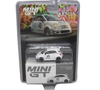 ZCYYUE Scale Models Mini GT White 1:64 Sports Car Model Abarth 595LB Wide Body Suitable For Lamborghini Coupe Simulation(2)