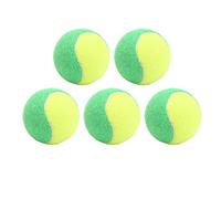 ZCZDHNA 6cm Rubber Tennis Balls 5PCS | Elastic Squash Ball for Training/Swimming Pool/Beach Games | Pressure Reduction Stress Balls for Adults & Youth | Fabric Finish Secure Grip (Green)