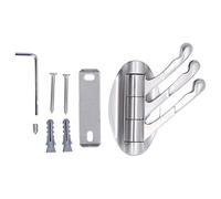 ZCZDHNA Heavy Duty Coat Hook 3 Pack | Zinc Alloy Wall Hook with Round Base | Brushed Hooks for Bathroom/Bedroom/Closet | Concealed Screw Installation