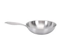 ZCZDHNA Wok with Handle 304 Stainless Steel Nonstick Stir Fry Pan Wok Cookware for Induction Electric Gas All Stove (34CM)