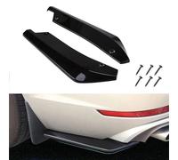 ZCZMAD 2Pcs Rear Bumper Lip Splitter for VW T5 T5.1 T6 T6.1, Auto Side Fender Skirt Splitter Canard Protector, Wrap Angle Spoiler with 6 Bolts,A-Black