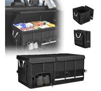 ZCZMAD Car Boot Organiser for Ford Ranger Wildtrak, Car Storage Organiser, Collapsible Multi Compartment Car Organiser, Waterproof Durable,D-XL