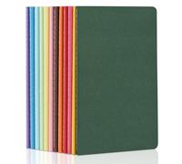 ZCZN A5 Blank Notepad, 12 Pieces Notepad, 30 Sheets, Notebook for Office and School, 12 Colours