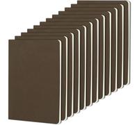 ZCZN A5 Lined Notebooks, 12 Pack Ruled Notepad, Brown Kraft Cover Travel Journal for School, Work & Notes