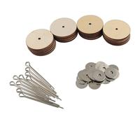 ZCZQC 20Set Teddy Bear Joint Connector Accessories 30mm Rotatable Pin Joint for Teddy Bear Toys Doll Making Doll Head Crafts DIY Fiberboard Plate Wooden Accessories