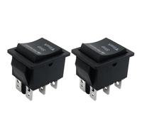 ZCZQC 2PCS Boat Shape Warp Power Switch Front Gear Rear Shift Switch Parts Electric Motorcycle Ride On 4 Wheel Toy Car Parts Replacement Three Gear Control 1.22x1x1.11in