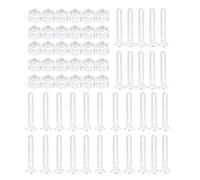 ZCZQC 30Sets M3x20mm Transparent Acrylic Screws and M3x3mm Hex Nut Kits PC Plastic Acrylic Cross Countersunk Head Bolts for Mechanical Accessories Electronic Communication
