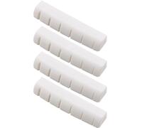 ZCZQC 4PCS 6 String Pre Slotted Bone Beef Bone Guitar Pillow String Retainer Nut Replacement Pads Bridge Pads Compatible LP Style Folk Acoustic Guitar 43x9x6mm White