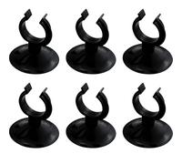 ZCZQC 6PCS Aquarium Oxygen Tube Suction Cup Clamps 23mm Aviation Tube Clamps Multi Functional Fish Tank Snap On Suction Cups Black