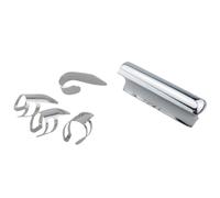 ZCZQC 6PCS Stainless Steel Guitar Slide Bars Silver With Metal Thumb Plectrum Folk Guitar Accessories Guitar Slide Bars For Playing Steel Coil Guitar Hawaiian Steel Guitar Electric Guitar