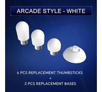 ZD Gaming C-Type Thumb Grip Replacement Kit, Standard/FPS/Arcade Joystick Caps with Replacement Bases, Non-Slip, Compatible with Xbox Series/Astro C40/8BitDo Controllers, Enhanced Precision for