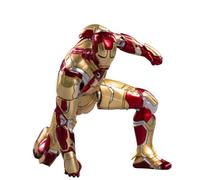 ZD Toys Action Figure Collectibles - 7 Inch Iron Man Mark 42 with Lights, Interchangeable Parts, Durable PVC Material, Ideal Gift for Collector & Fans, Ages 15+ Years