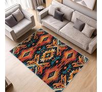 ZDABAOEC Aztec Rug Runner - Aztec Tribal Rug - Western Navajo Geometric Rugs, Native American Carpet, Aztec Home Decor Non Slip Large Rug, Washable Rug, Anti Slip Low Pile Area Rug, 180 x 240cm