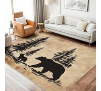 ZDABAOEC Bear Gifts for Men - Bear Rugs for Living Room, Bedroom, Rustic Wildlife Hunting Carpet, Washable Non Slip Large Rug, Soft Low Pile Patterned Area Rug & Home Decor & Gifts, 160 x 230cm