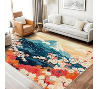 ZDABAOEC Cherry Blossom Decorations - Asian Rugs for Living Room, Bedroom, Japanese Carpet, Washable Non Slip Small Rug, Soft Low Pile Patterned Area Rug & Home Decor & Gifts, 60 x 110cm