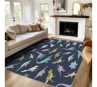ZDABAOEC Dinosaur Rugs for Boys Bedroom - Cartoon Rugs - Dinosaur Home Decor, Dino Carpet, Kids Boys Rome Decor, Non Slip Small Rug, Washable Rug, Anti Slip Low Pile Area Rug, 50 x 80cm