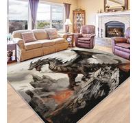 ZDABAOEC Dragon Rugs for Bedroom - Dragon Rug - Mythical Animal Rugs, Kids Boys Carpet, Dragon Home Decor Non Slip Small Rug, Washable Rug, Anti Slip Low Pile Area Rug, 60 x 110cm