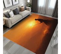 ZDABAOEC Japanese Decor for Home - Japanese Samurai Rugs for Living Room, Bedroom, Asian Anime Carpet, Washable Non Slip Small Rug, Soft Low Pile Patterned Area Rug & Home Decor & Gifts, 60 x 90cm