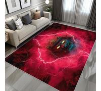 ZDABAOEC Japanese Decorations - Anime Rugs for Living Room, Bedroom, Japanese Samurai Carpet, Washable Non Slip Small Rug, Soft Low Pile Patterned Area Rug & Home Decor & Gifts, 50 x 80cm