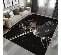 ZDABAOEC Japanese Gifts for Girls - Anime Girl Rugs for Living Room, Bedroom, Japanese Samurai Carpet, Washable Non Slip Large Rug, Soft Low Pile Patterned Area Rug & Home Decor & Gifts, 120 x 170cm
