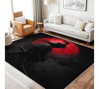 ZDABAOEC Japanese Samurai Rug - Anime Rugs for Living Room, Bedroom, Japan Carpet, Washable Non Slip Large Rug, Soft Low Pile Patterned Area Rugs & Home Decor & Gifts, 160 x 230cm