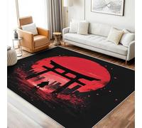 ZDABAOEC Japanese Style Rug - Torii Rugs for Living Room, Bedroom, Anime Carpet, Washable Non Slip Small Rug, Soft Low Pile Patterned Area Rugs & Home Decor & Gifts, 60 x 90cm