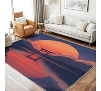ZDABAOEC Japanese Torii Rug - Japanese Rugs for Living Room, Bedroom, Anime Carpet, Washable Non Slip Large Rug, Soft Low Pile Patterned Area Rugs & Home Decor & Gifts, 120 x 170cm