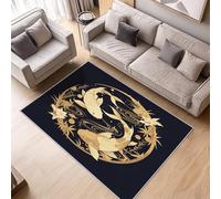 ZDABAOEC Koi Fish Rugs for Bedrooms, Japanese Chinese Rugs for Living Room, Asian Style Fish Home Decor Carpet, Small Area Rug 80 x 150cm, Non Skid Machine Washable Low Pile Soft Flat Rug