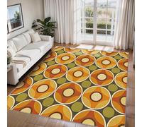 ZDABAOEC Rugs Retro Abstract - Groovy Mid Century Modern Rugs for Living Room, Bedroom, 70s Carpet, Washable Non Slip Large Rug, Soft Low Pile Patterned Area Rug & Home Decor & Gifts, 180 x 240cm