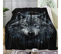 ZDABAOEC Wolf Blanket, Fleece Throw Blanket for Bed Sofa Couch, Super Soft Fluffy Flannel Blankets and Throws, Large, King Size 200x240 cm