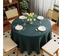 Zdada Green Round Table Cloth, 274cm/108Inch Large Circular Table Cloths, Polyester Fabric Washable Tablecloth Dining Table Cover For Banquet Party Home