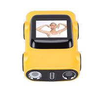 ZDAGELD 2K Tiny Camera, Auto 130 Degree Wide Angle Lens Video Recorder, Portable Retro Keychain Digital Camera with LED Fill Light, for Kids and Students, Suitable for Travel, Holidays, (Yellow)