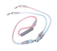 ZDAGELD Double Dog Leash for Two Dogs, Dual Pet Walking Training Rope with Ergonomic Foam Padded Handle Heavy Duty Durable Split for Outdoor Daily Strolling (1.2cm*0.8M+1.0cm*0.6M)