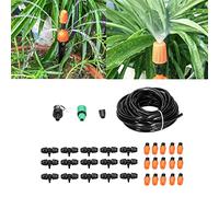 ZDAGELD Drip Irrigation System for Garden, 49.2FT Garden Watering System with 8/11 Tubing Atomizing, Mist Sprinkler Nozzles with Lock Buckle for Yard Lawn Patio Greenhouse