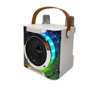 ZDAGELD Karaoke Machine with 2 Wireless Microphones, Portable BT Speaker with 10W Powerful Sound & RGB Lights, Home Party KTV System for Adults & Kids (White)