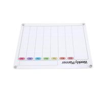 ZDAGELD Magnetic Acrylic Fridge Weekly Planner, Transparent Colorful Memo Board with Generous Space, for Home, for Meal Planning, To Do Lists, and Notes