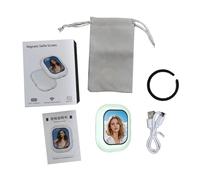 ZDAGELD Phone Selfie Monitor Screen with Portrait Remote Shutter, Universal Magnetic Rear Camera Live Streaming Viewer 2.01 Inch BT Display for Vlogs (Green)