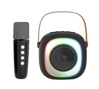 ZDAGELD Portable Karaoke Machine with Wireless Microphone, Mini Compact BT Speaker for Family Home Party Girls Boys Birthday (Black)