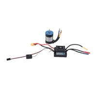 ZDAGELD RC 60A Brushless ESC,Water Proof S3650 4300KV Brushless Motor,Special Programming Card, Maximum Energy Conversion, CNC Machined Aluminum, Wet Conditions, Thrilling Driving (Blue)