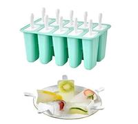 ZDAGELD Silicone Ice Lolly Maker, Ice Cream Mold, 10 Grids Non Stick, & Safe for Home DIY, Soft Touch